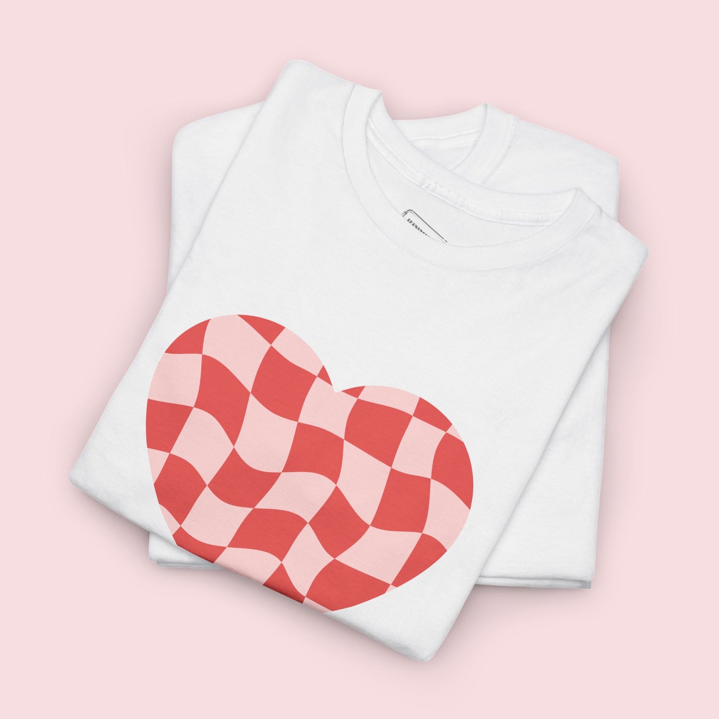 CHECKERED HEART TEE