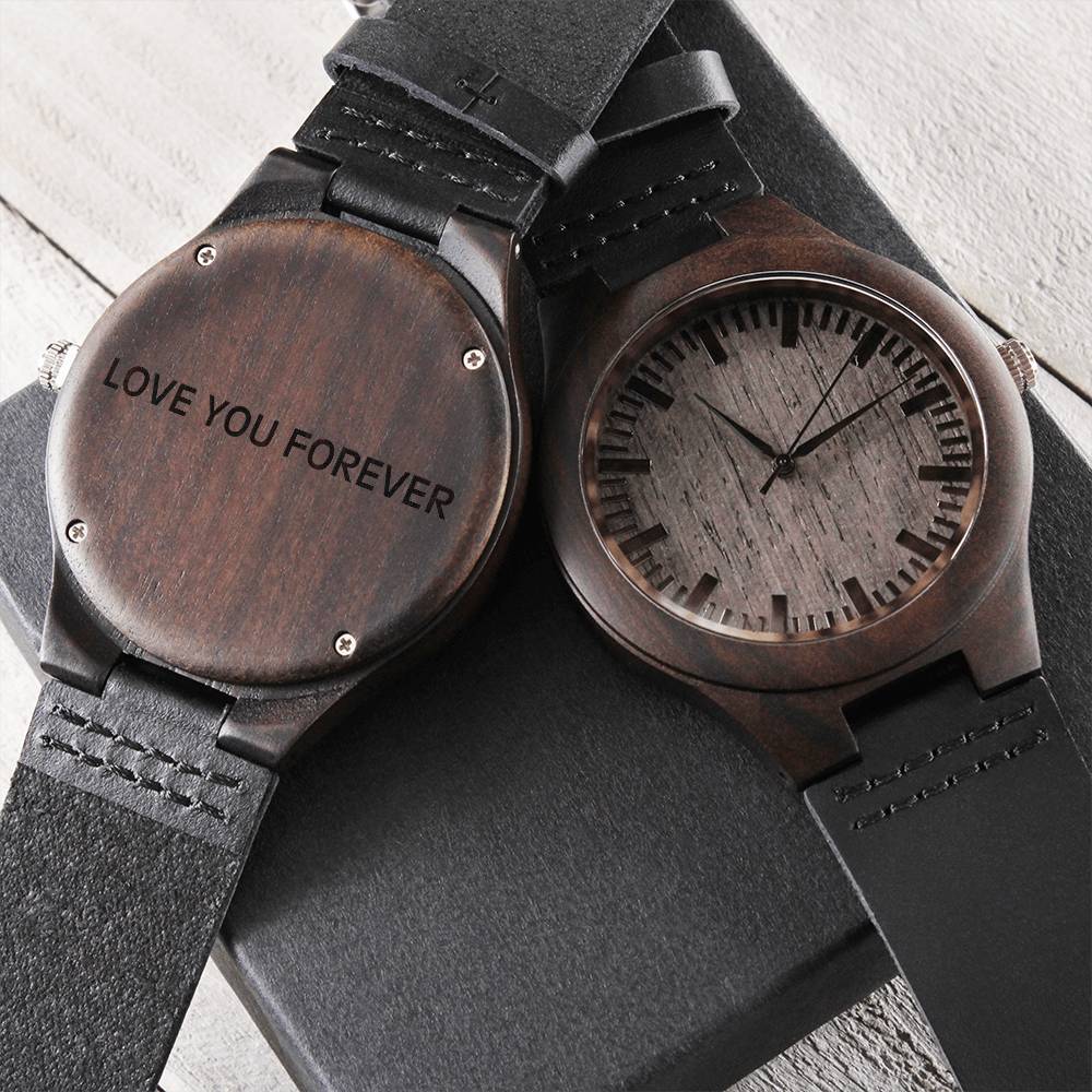 ENGRAVED WOODEN WATCH