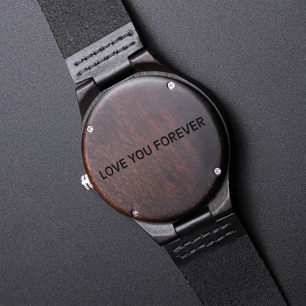 ENGRAVED WOODEN WATCH