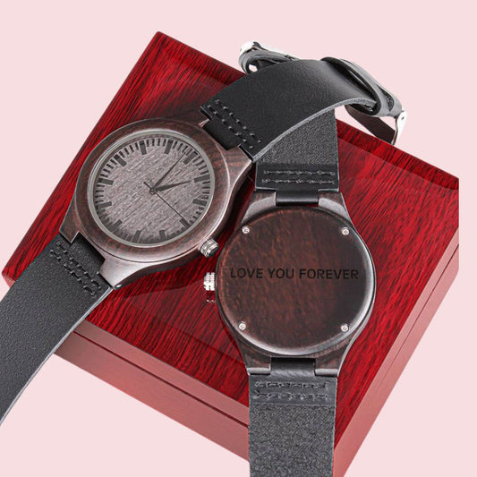 ENGRAVED WOODEN WATCH